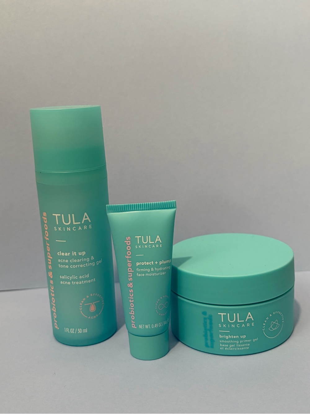 Tula Skincare Trio in Seafoam Green
